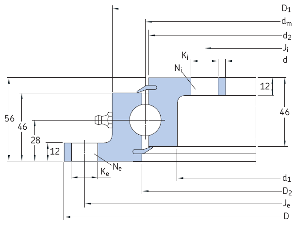 SKF-RKS.23 內(nèi)外雙法蘭型四點接觸球轉(zhuǎn)盤軸承