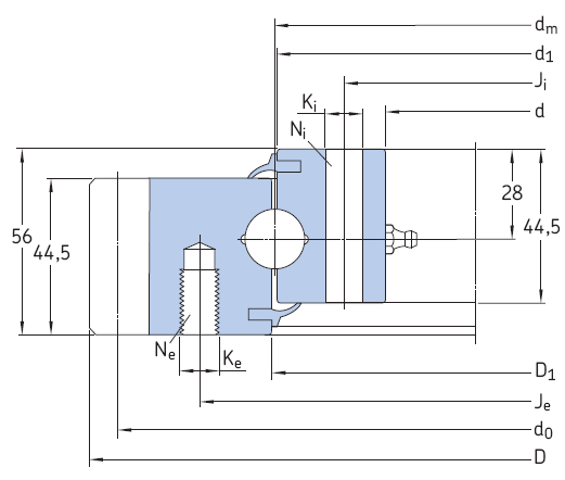 SKF-RKS.061 外齒型四點(diǎn)接觸球轉(zhuǎn)盤軸承