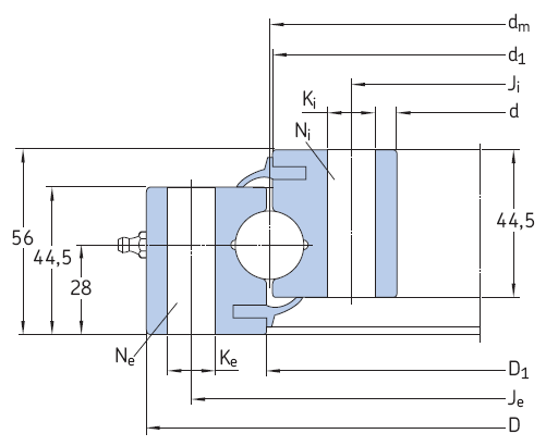 SKF-RKS.060 無齒型四點接觸球轉(zhuǎn)盤軸承